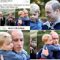 Prince William is pictured with dad Charles and son George in adorable Father’s Day images posted by Kensington